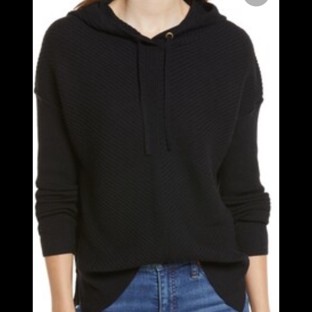 NWOT Caslon Ribbed Hoodie